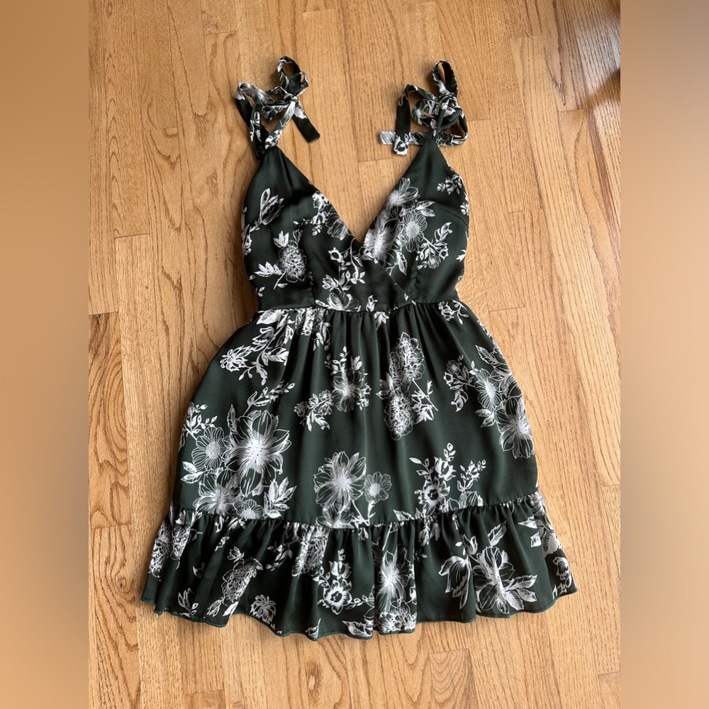 Green Floral dress